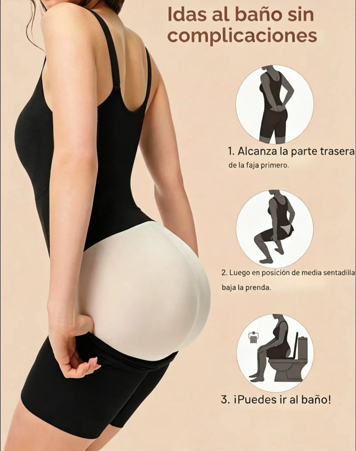 Cómo ir al baño con la faja en 3 pasos