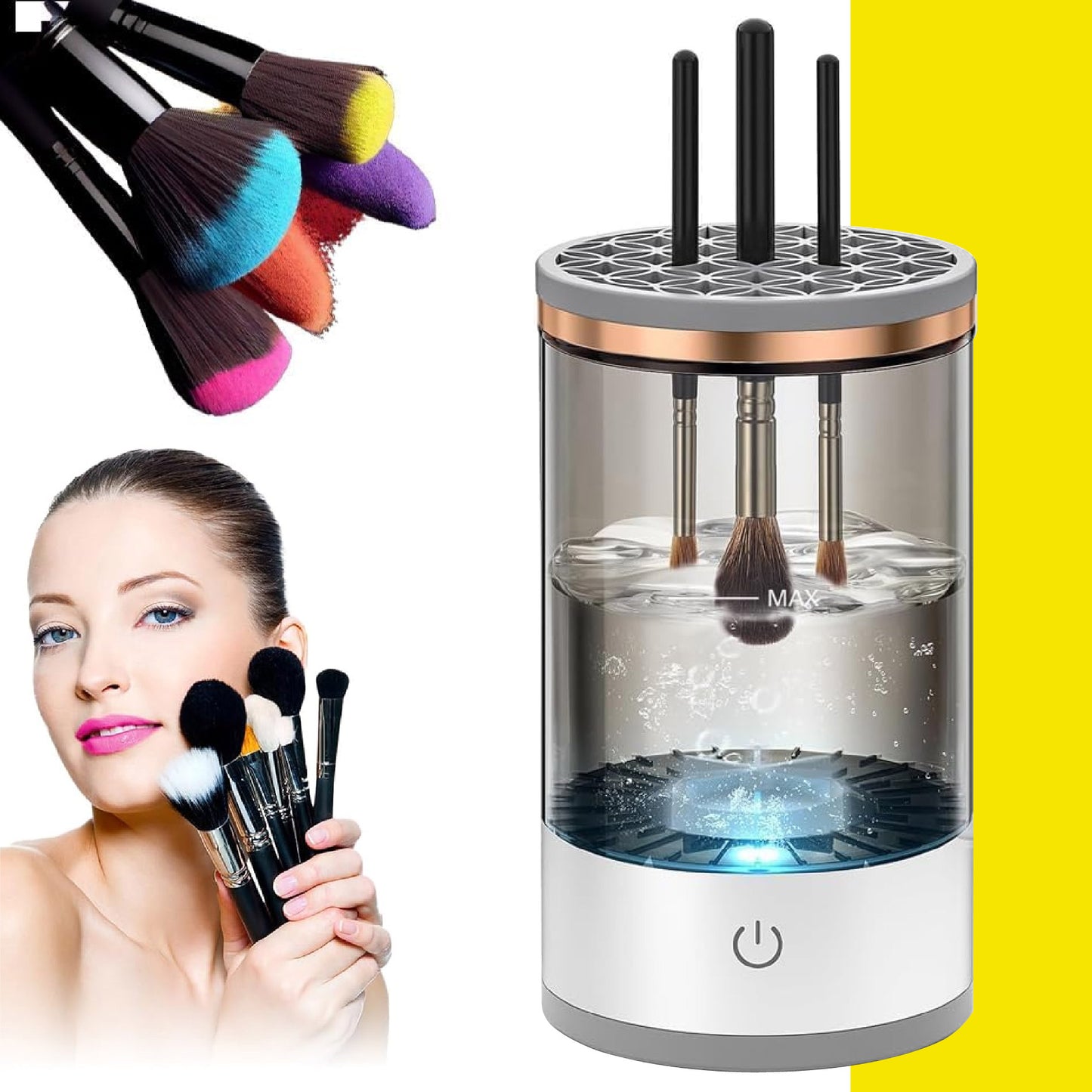 Limpiador Automático de Brochas de Maquillaje