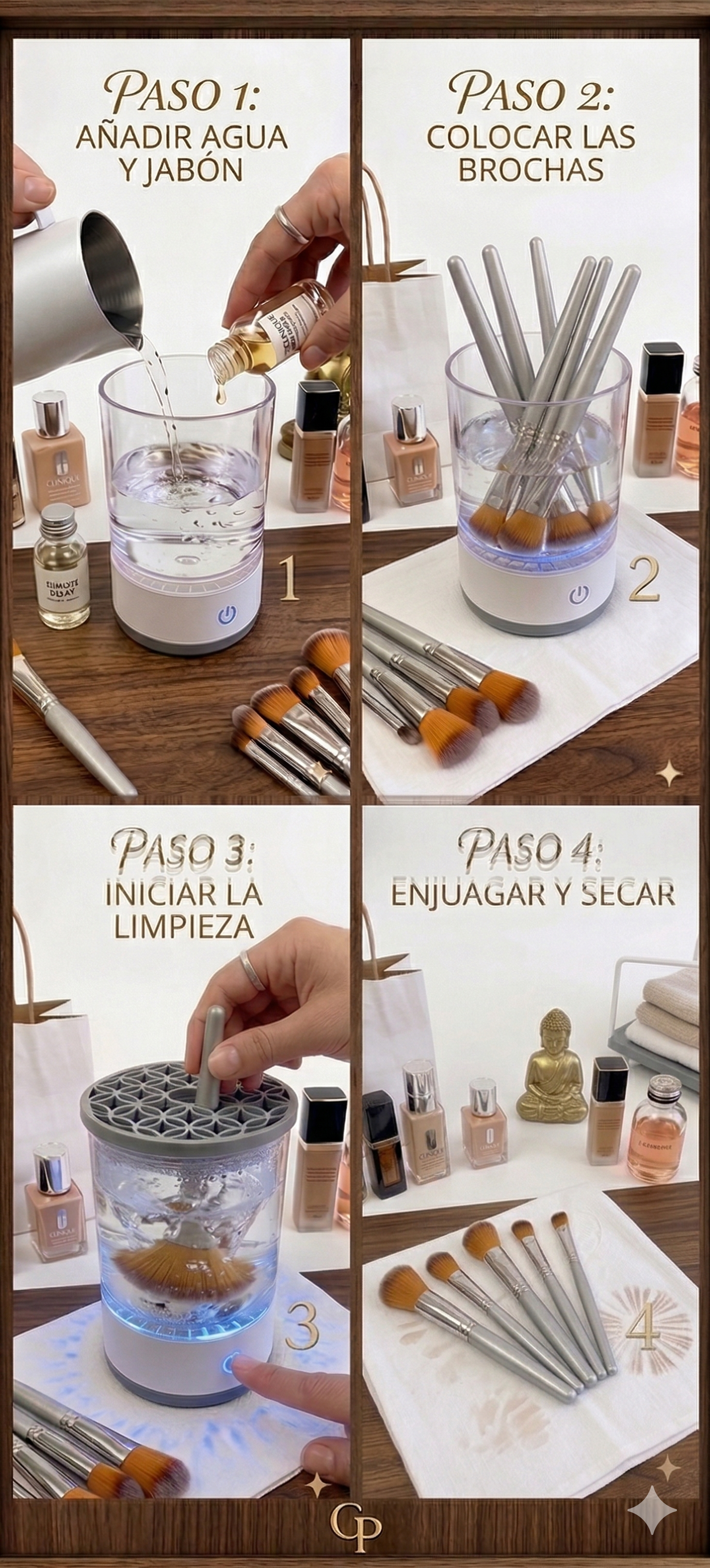 Limpiador Automático de Brochas de Maquillaje