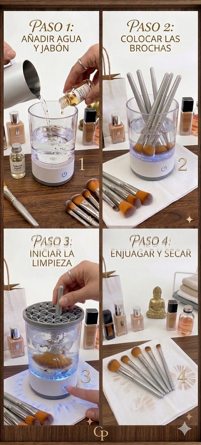 Limpiador Automático de Brochas de Maquillaje