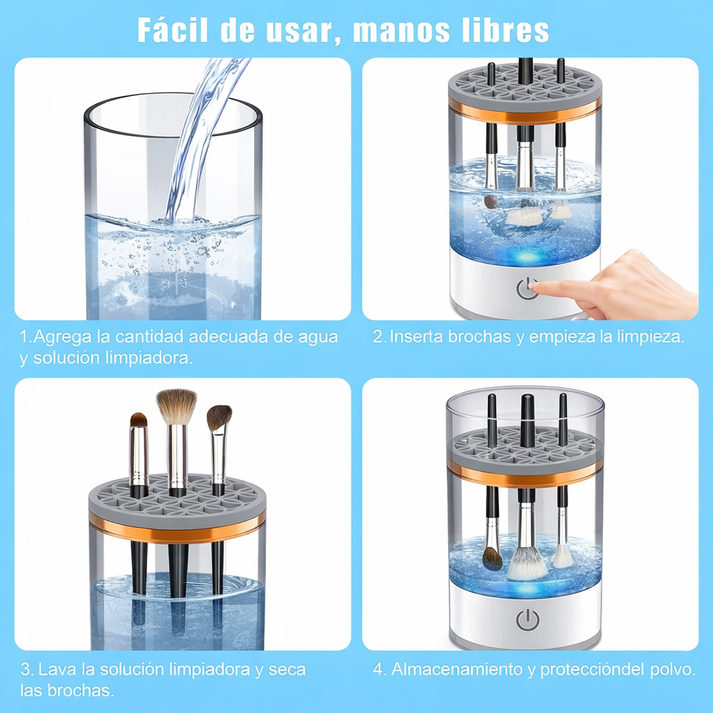 Limpiador Automático de Brochas de Maquillaje