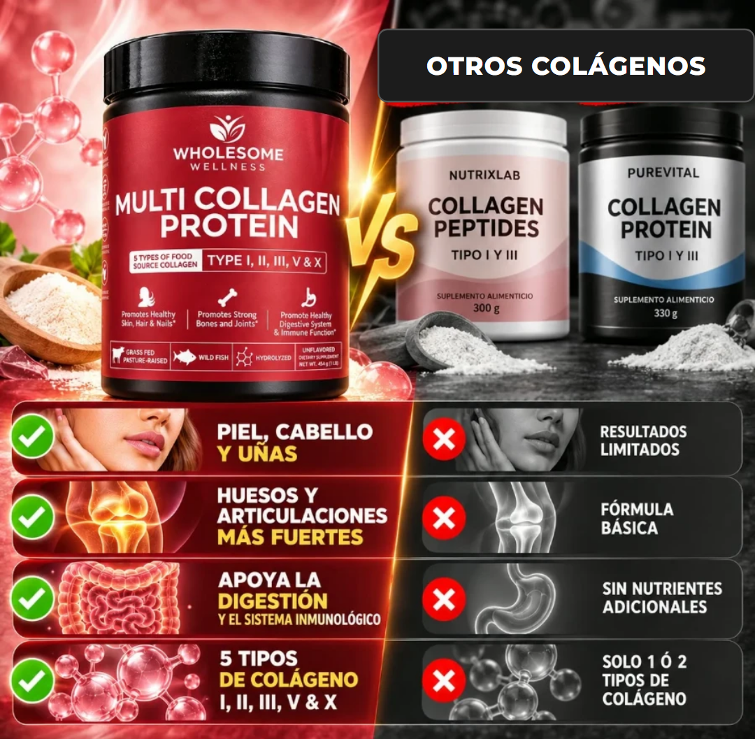 Multi Collagen Protein frente a otros colágenos